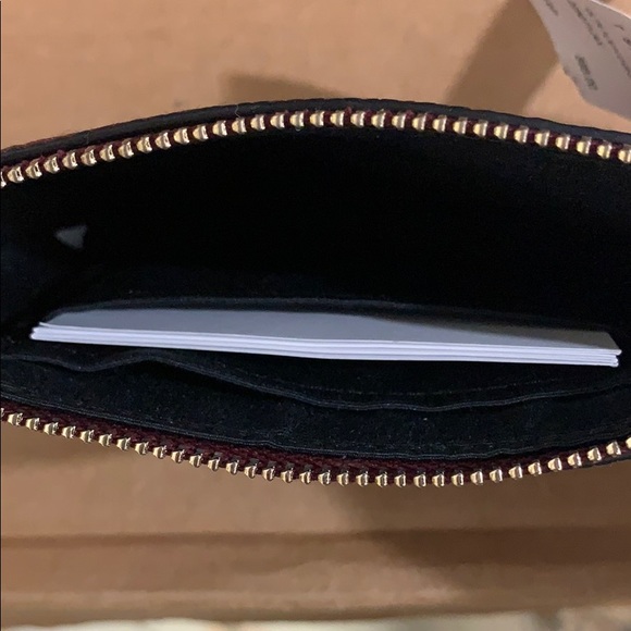 COACH Flirty Eyes Wristlet Wallet Burgundy - Picture 3 of 7